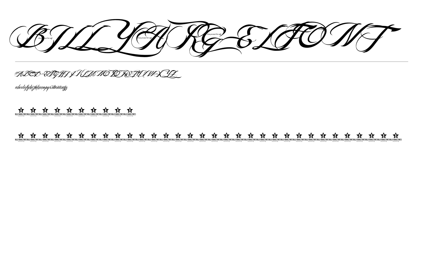 BILLY ARGEL FONT preview