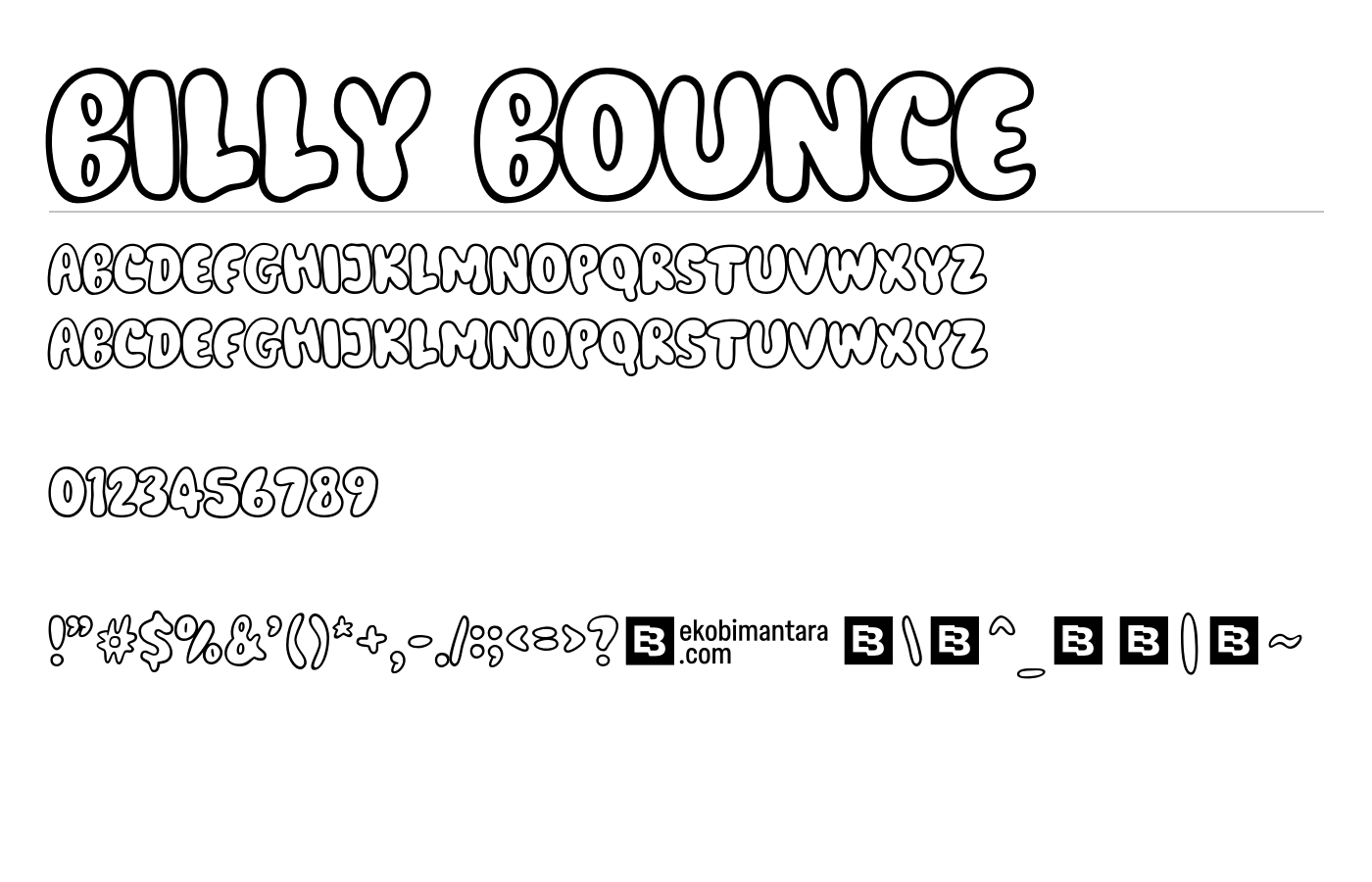 Billy Bounce Font preview