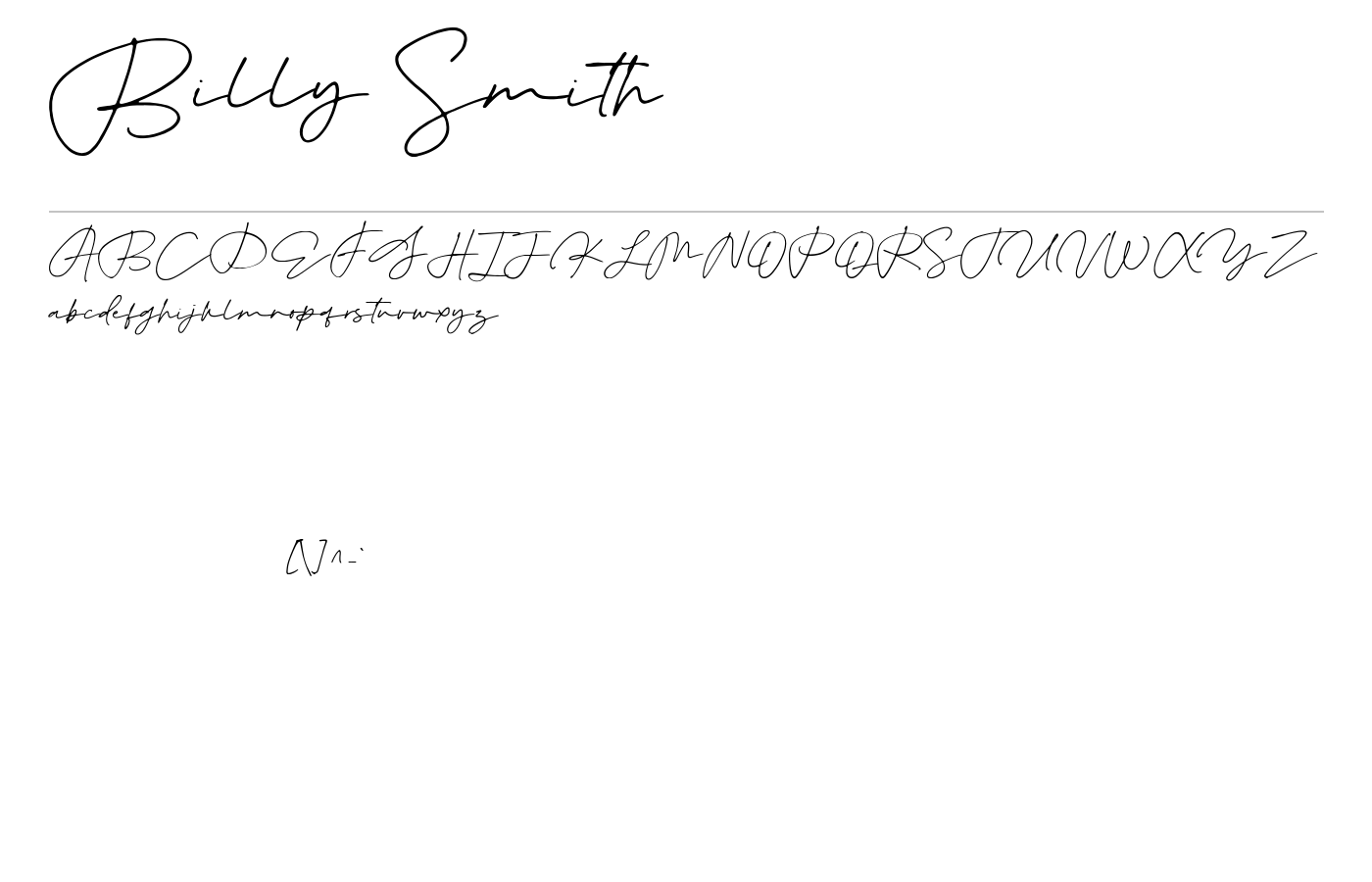 Billy Smith Font preview