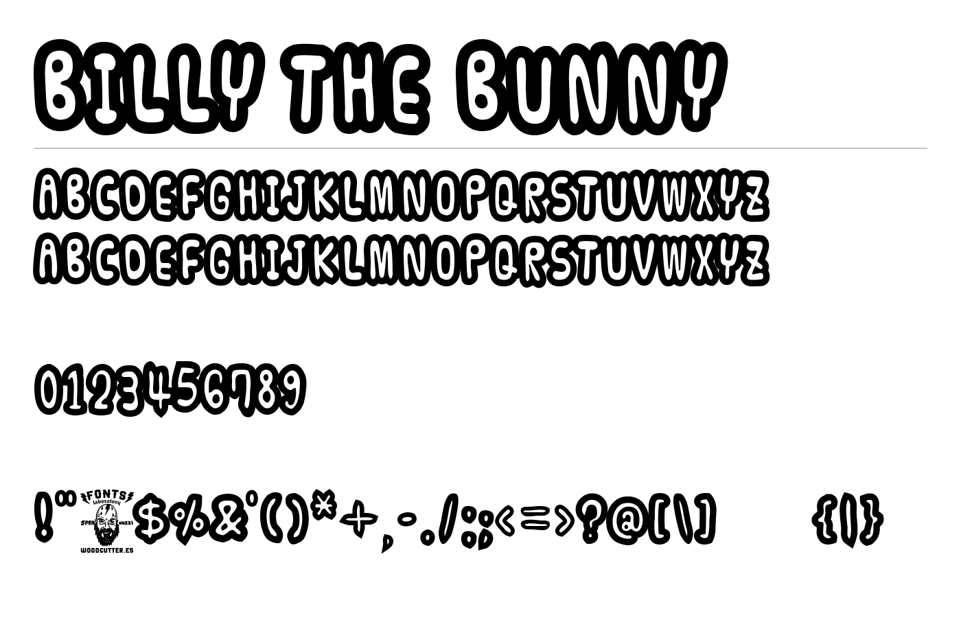 Billy The Bunny Font preview