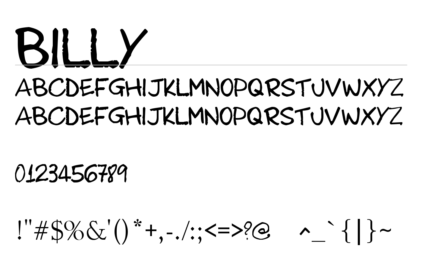 Billy Font preview