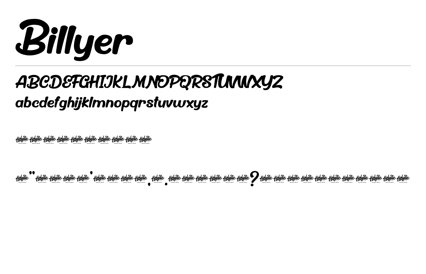 Billyer Font preview