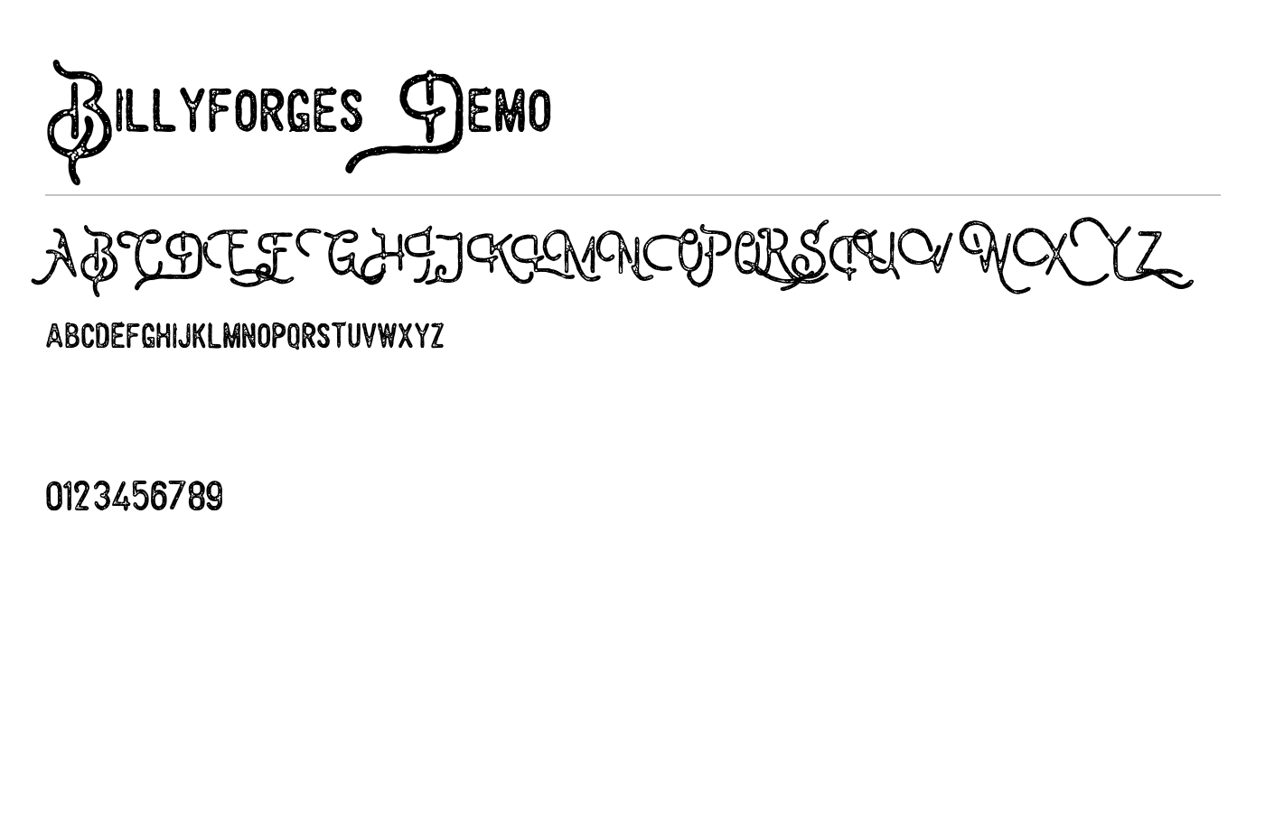 Billyforges Demo Font preview