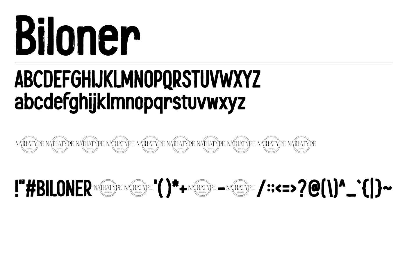 Biloner Font preview