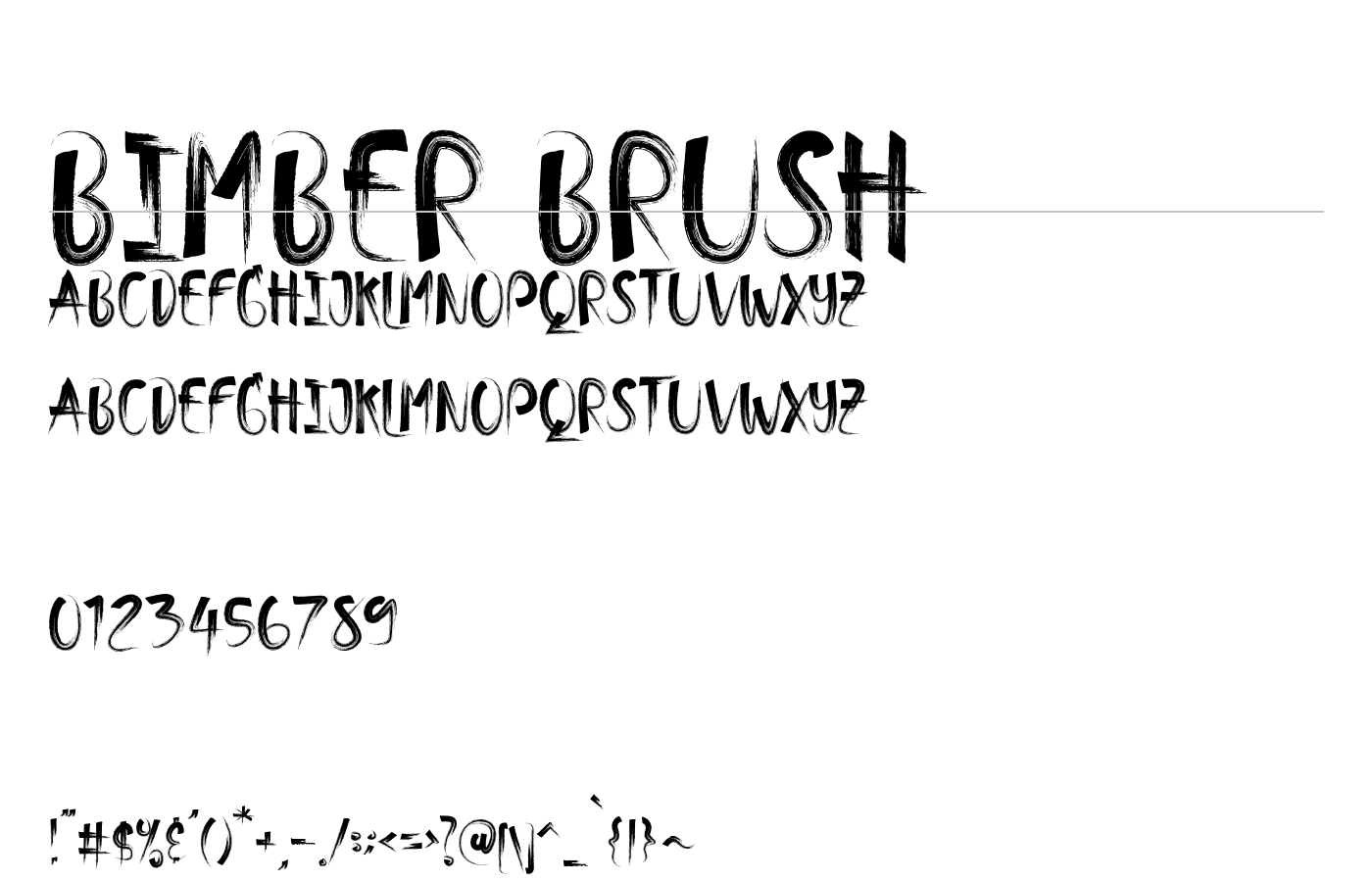 Bimber Brush Font preview