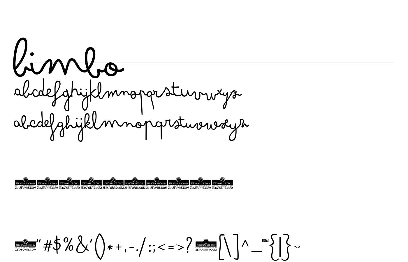 Bimbo Font preview