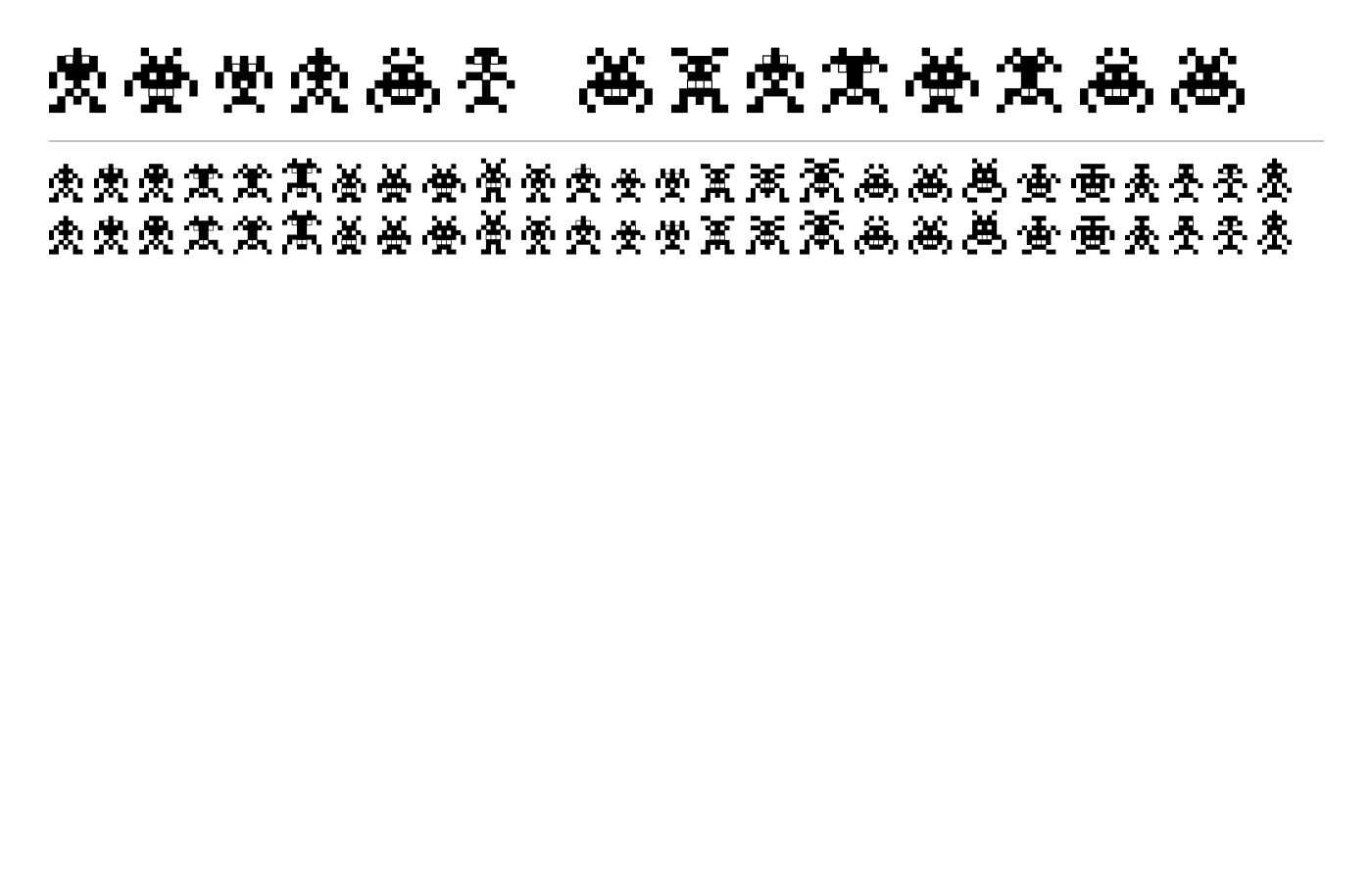 Binary Soldiers Font preview