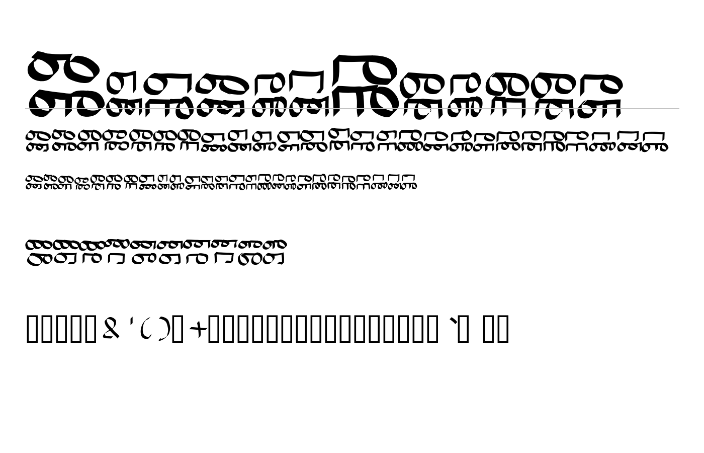 BinaryVerges Font preview