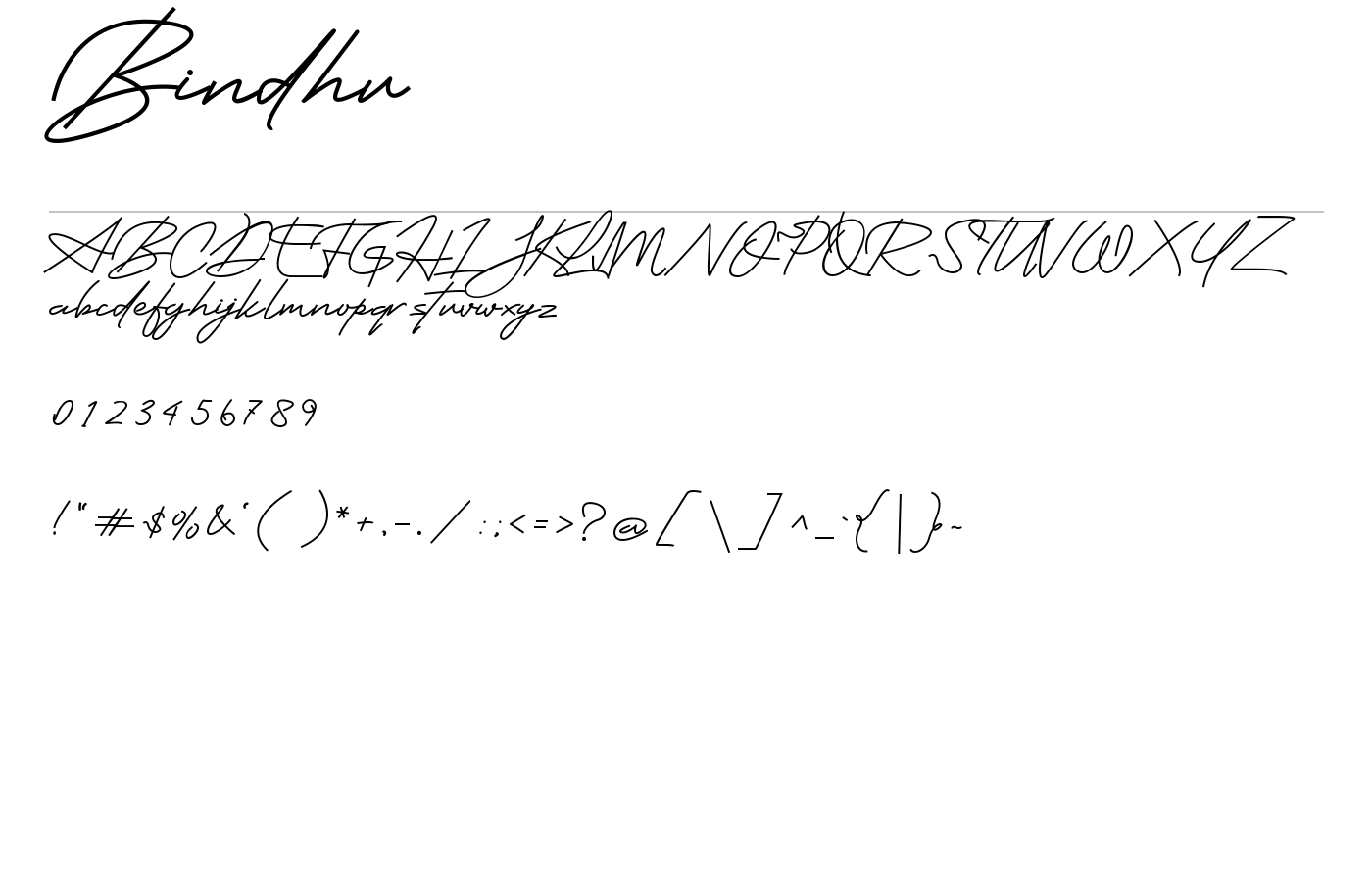 Bindhu Font preview