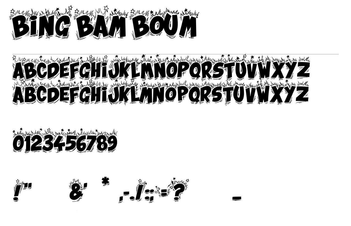Bing Bam Boum Font preview