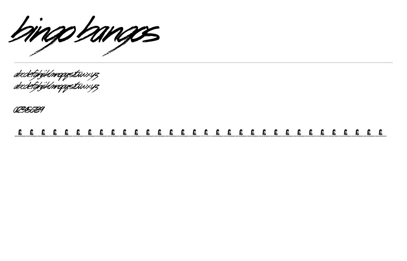 Bingo Bangos Font preview