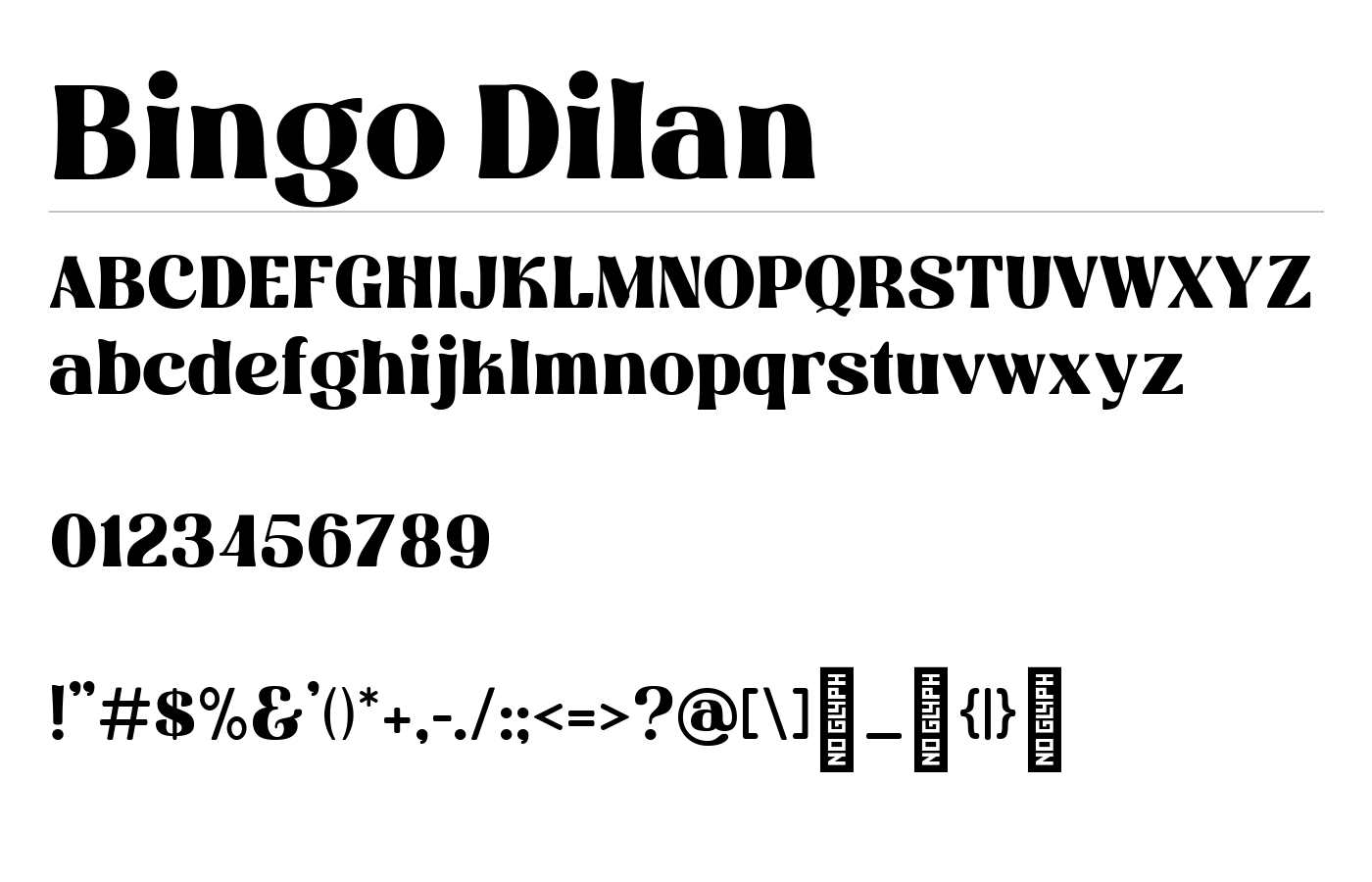 Bingo Dilan Font preview