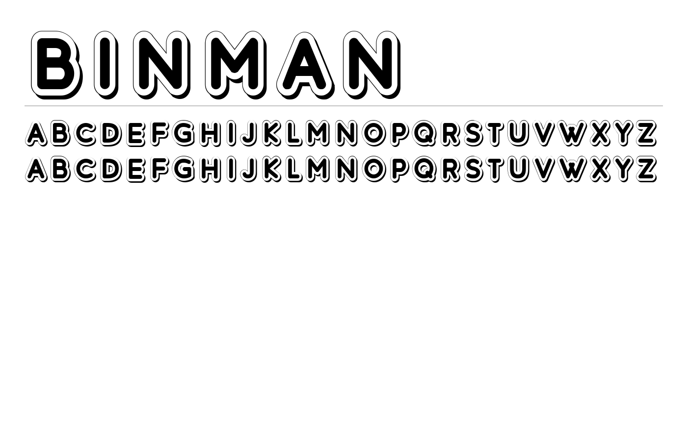 Binman Font preview