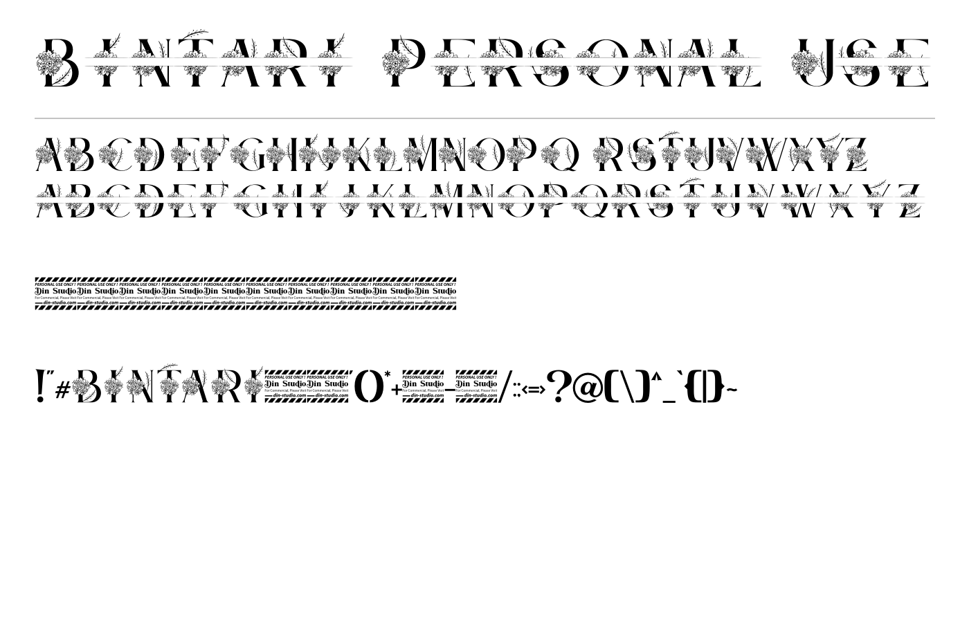 Bintari Personal Use Font preview
