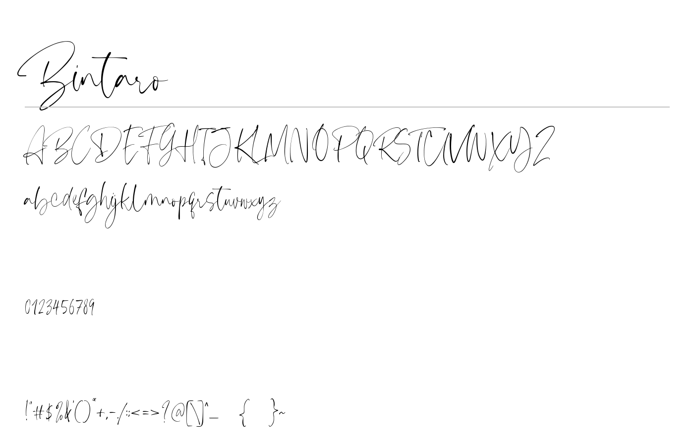 Bintaro Font preview