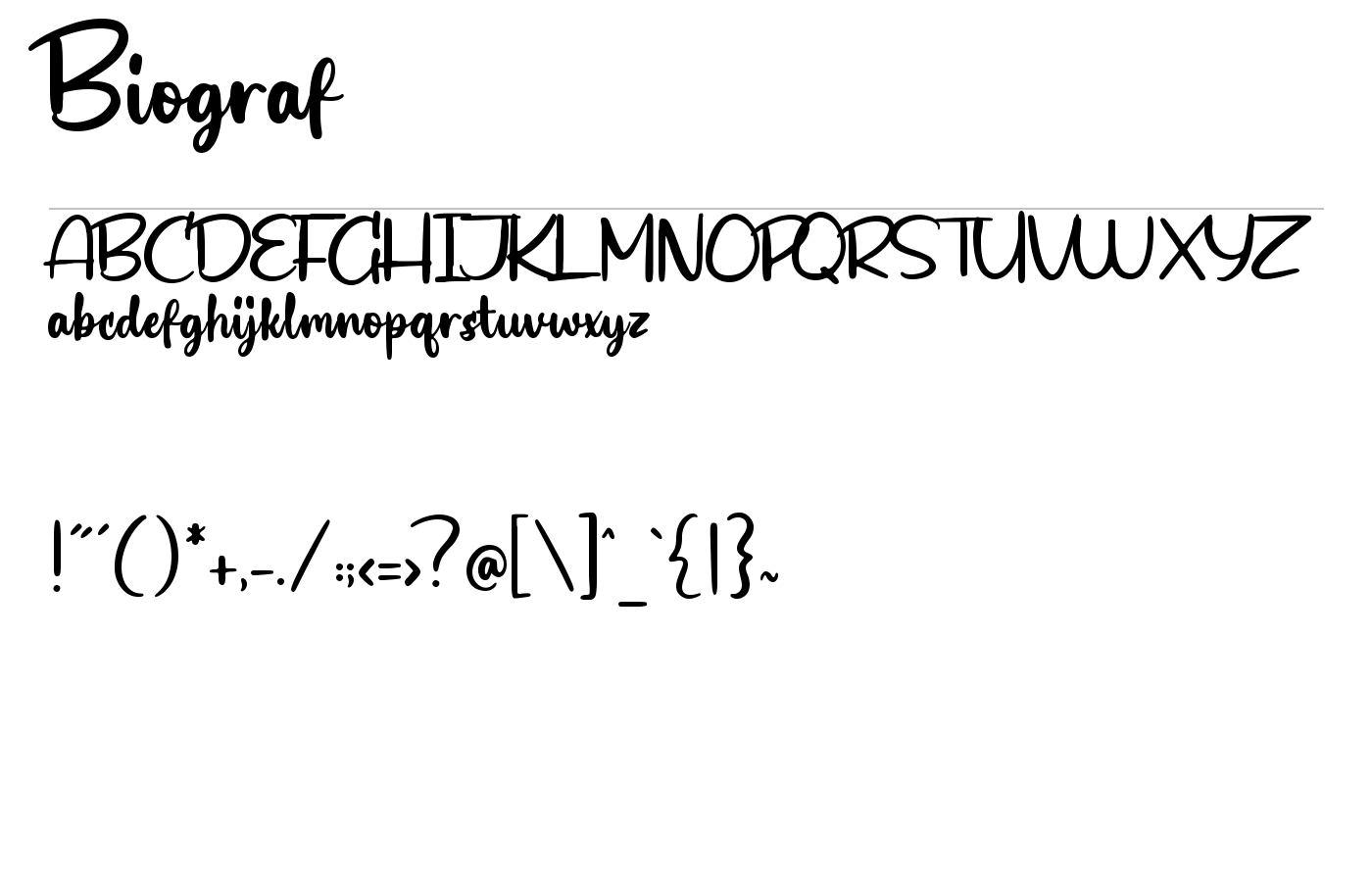 Biograf Font preview