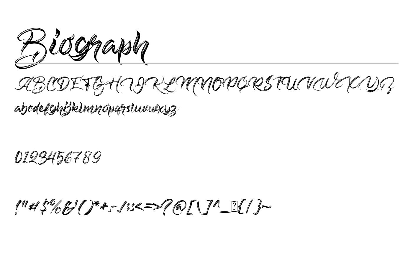 Biograph Font preview