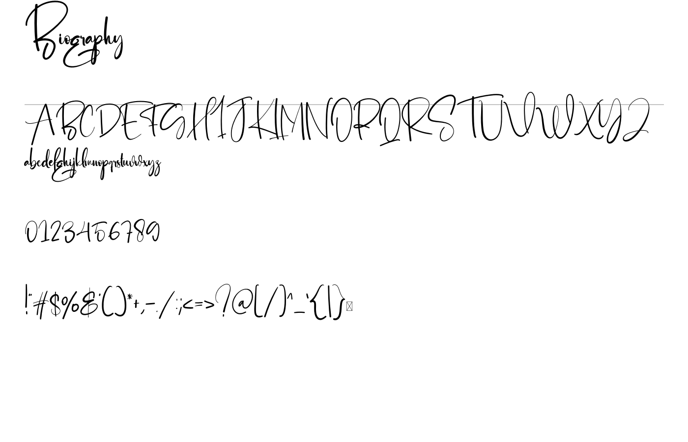 Biography Font preview