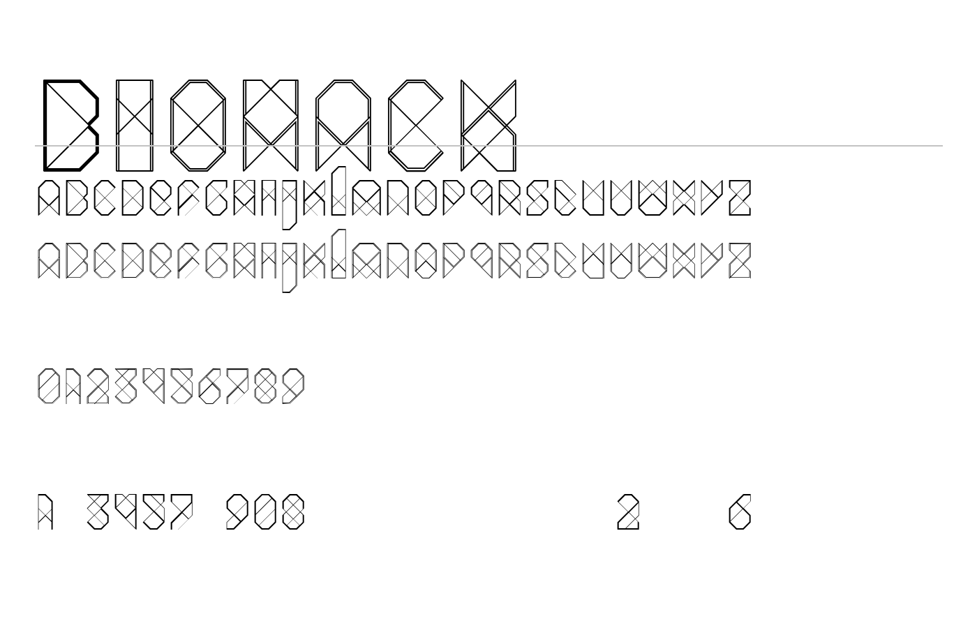 Biohack Font preview
