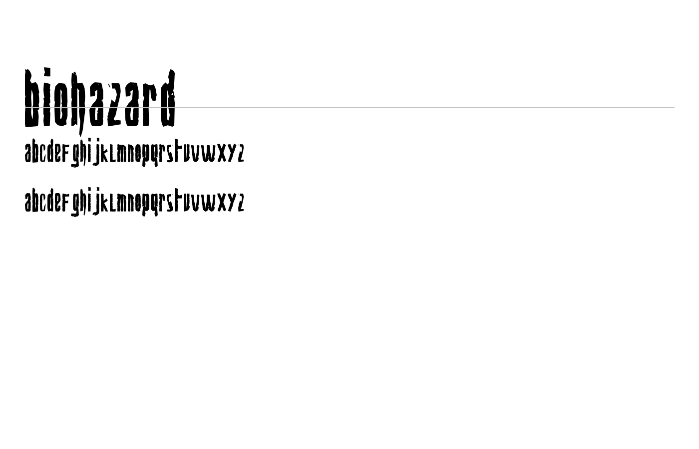 Biohazard Font preview