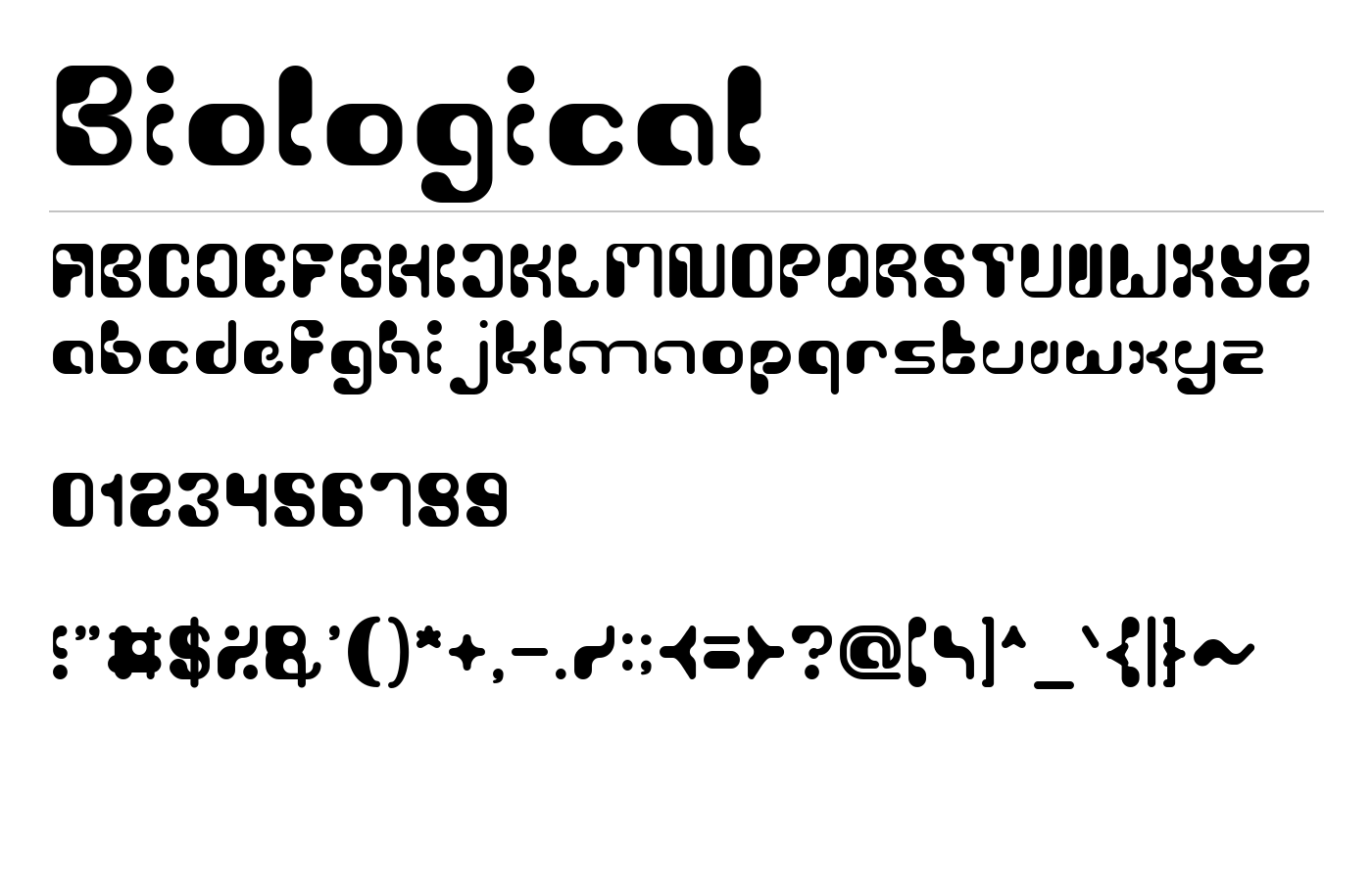 Biological Font preview