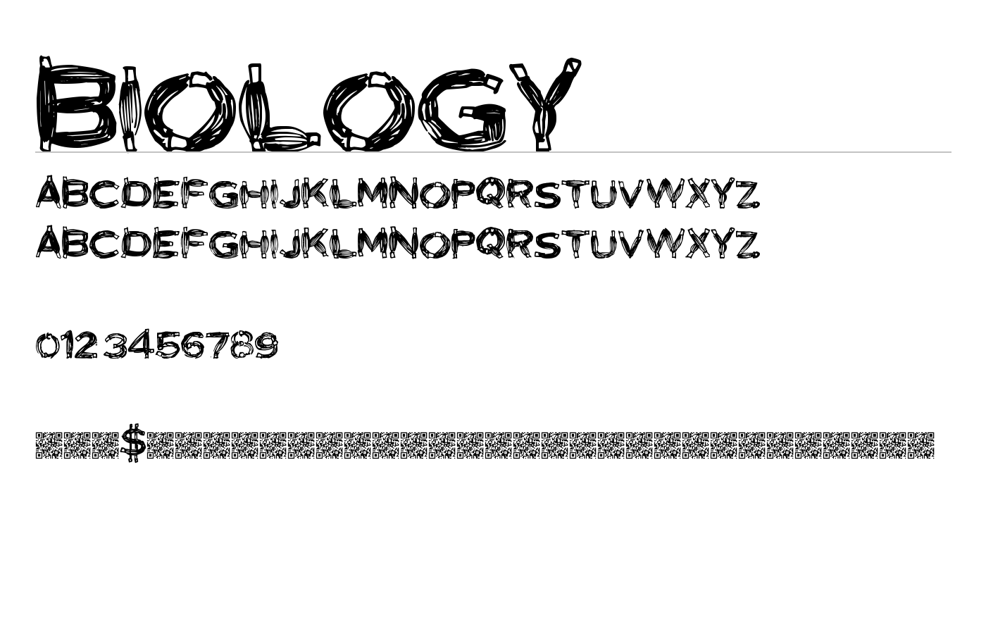 Biology Font preview