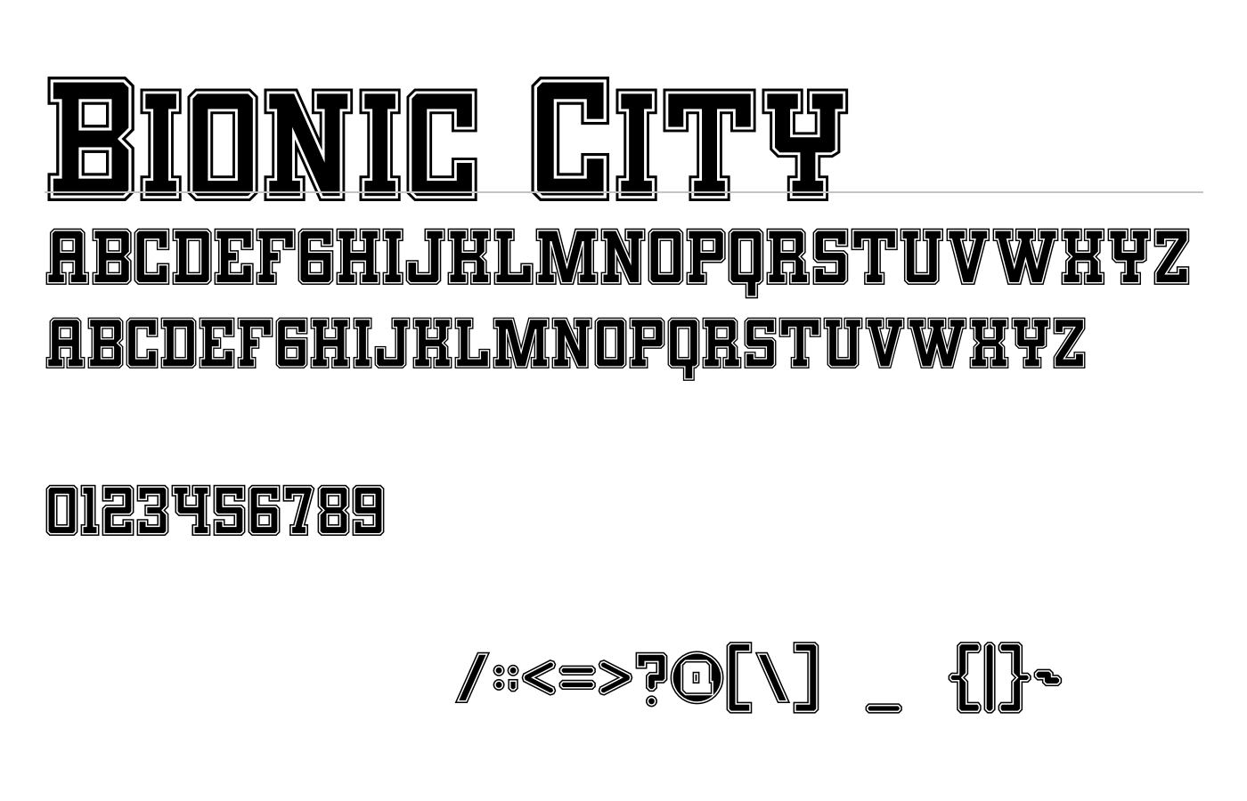 Bionic City Font preview