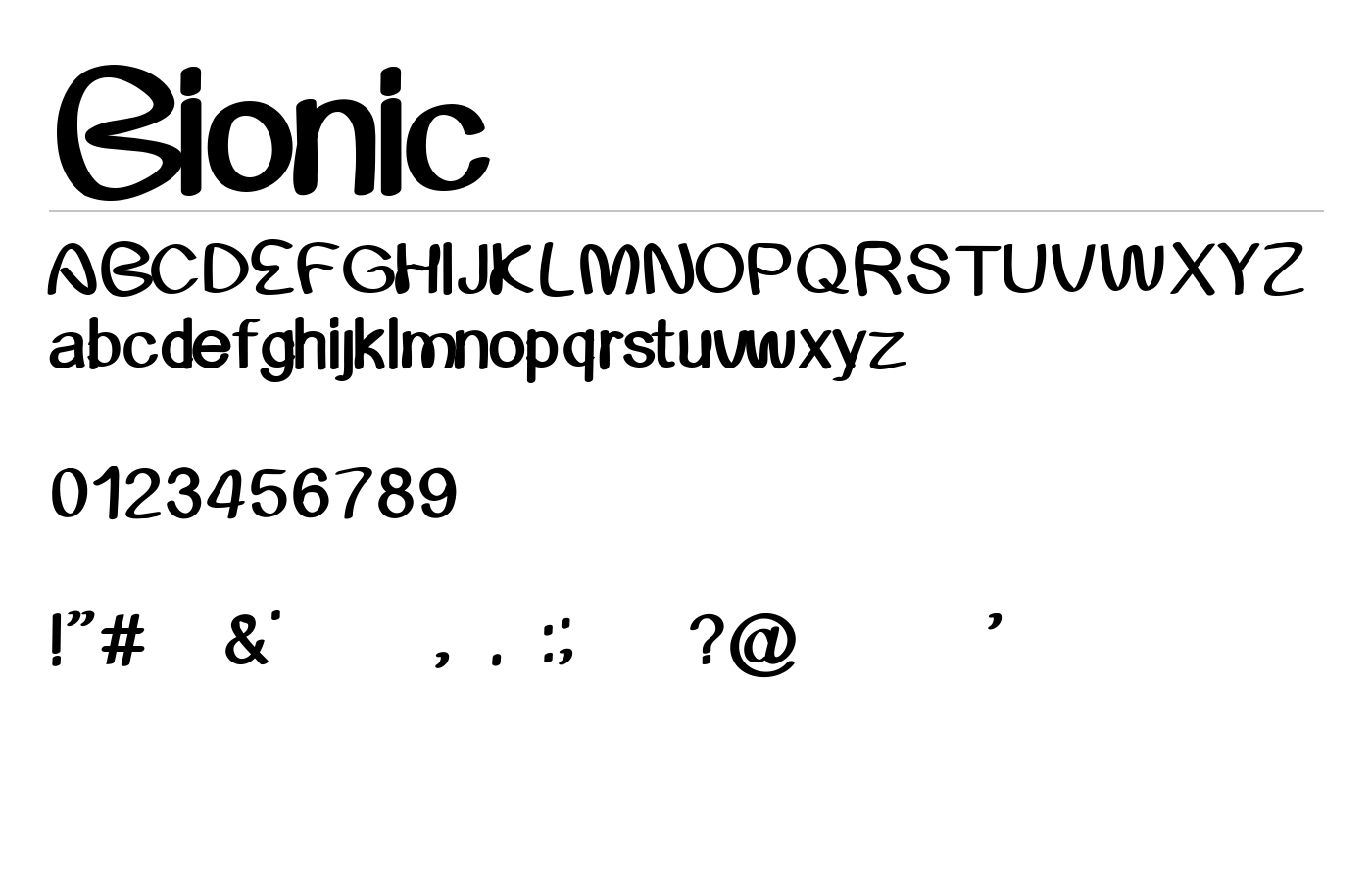 Bionic Font preview