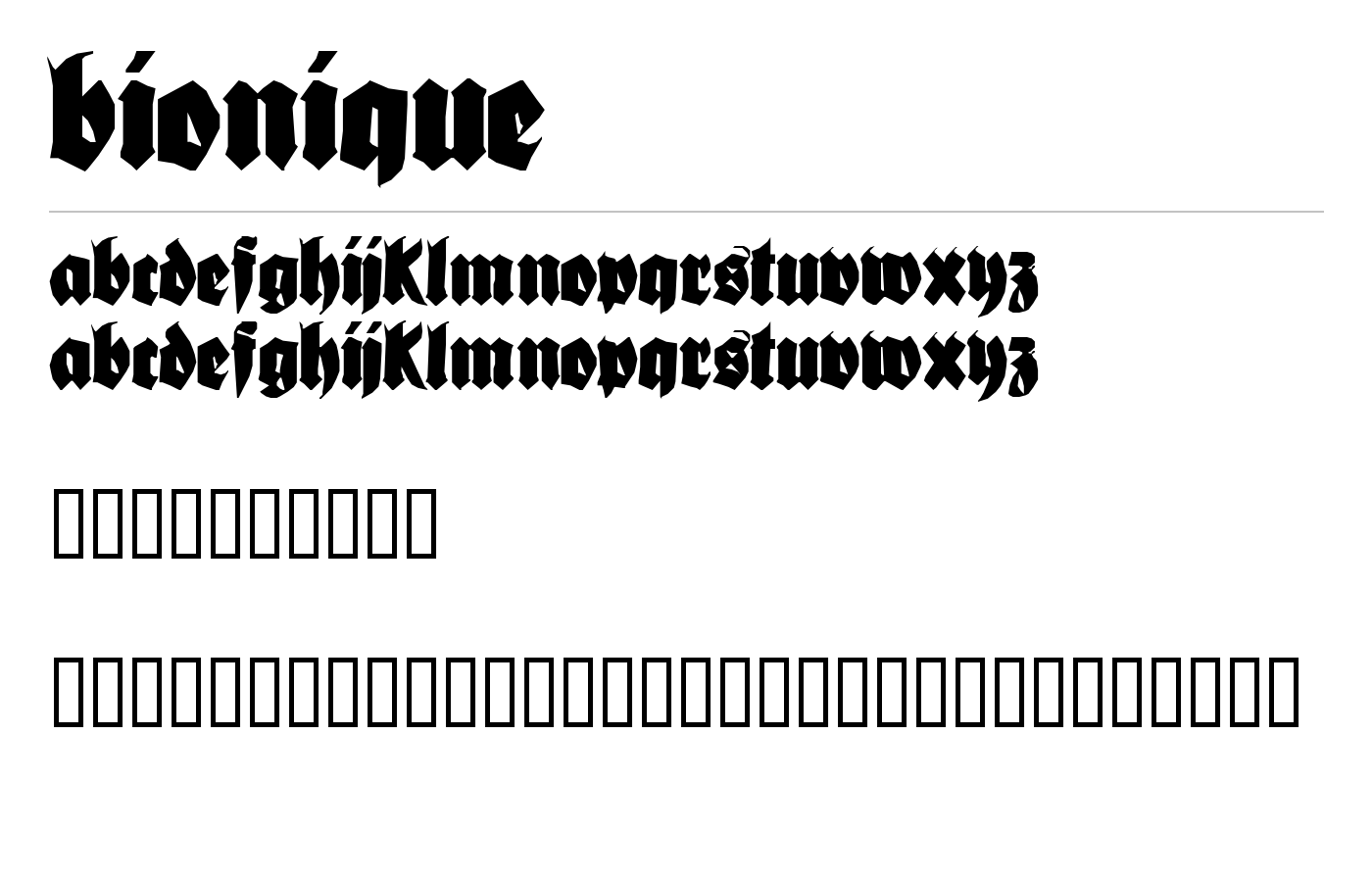 Bionique Font preview