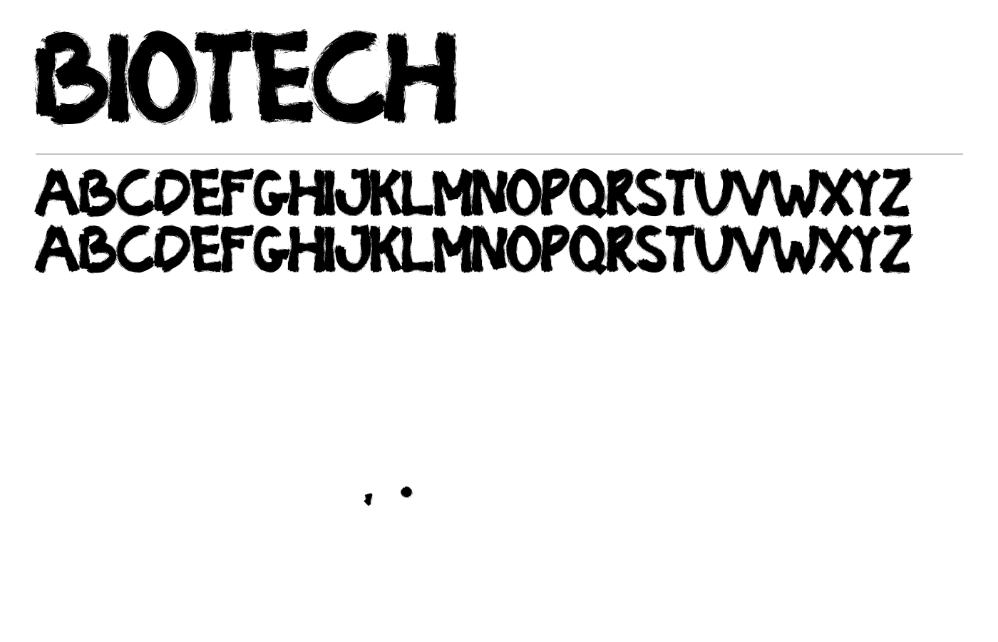 Biotech Brush Font preview