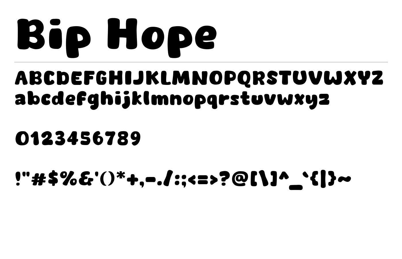 Bip Hope Font preview