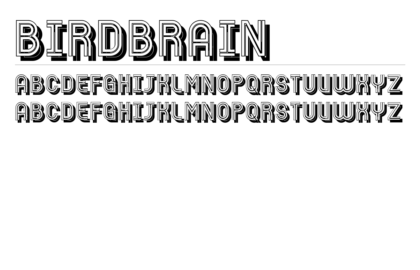 Birdbrain Font preview