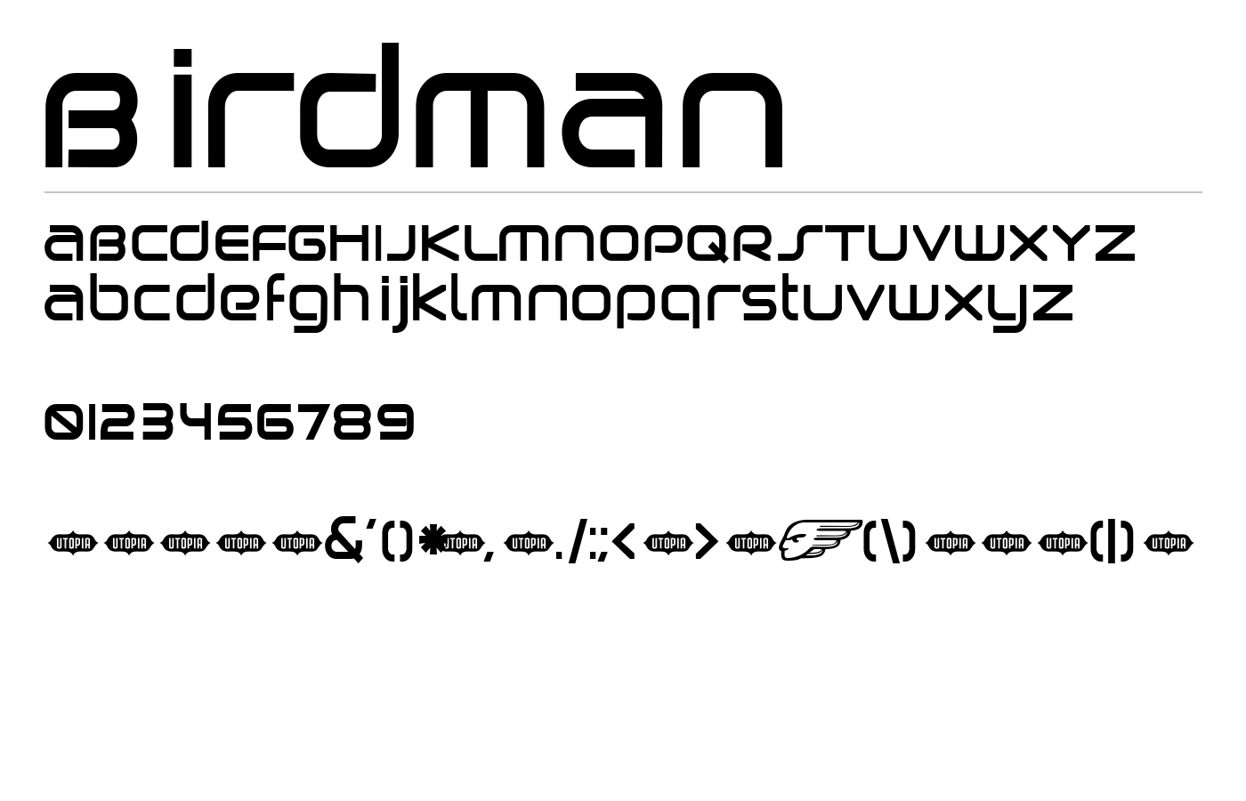 Birdman Font preview