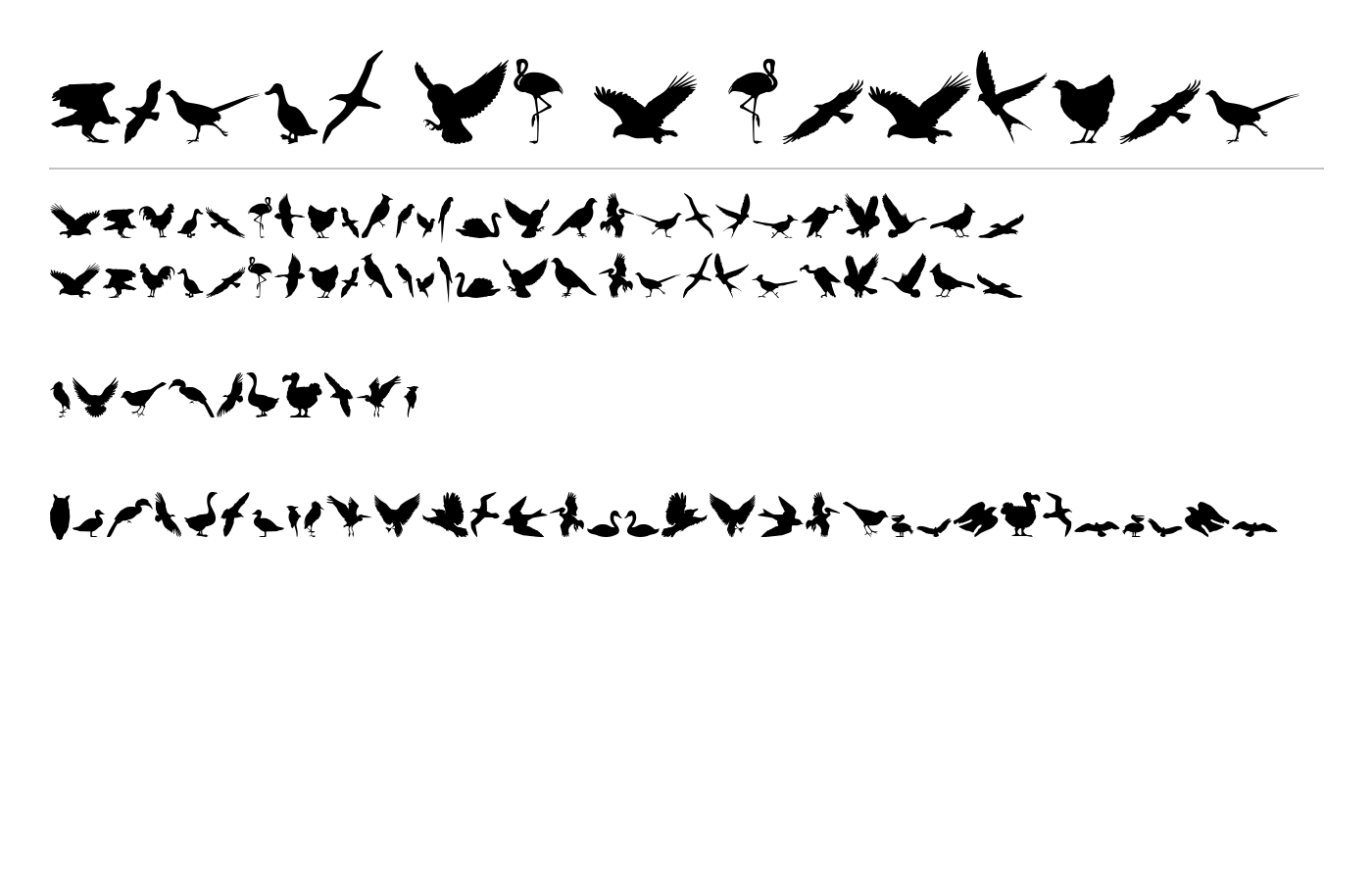 Birds of a Feather Font preview