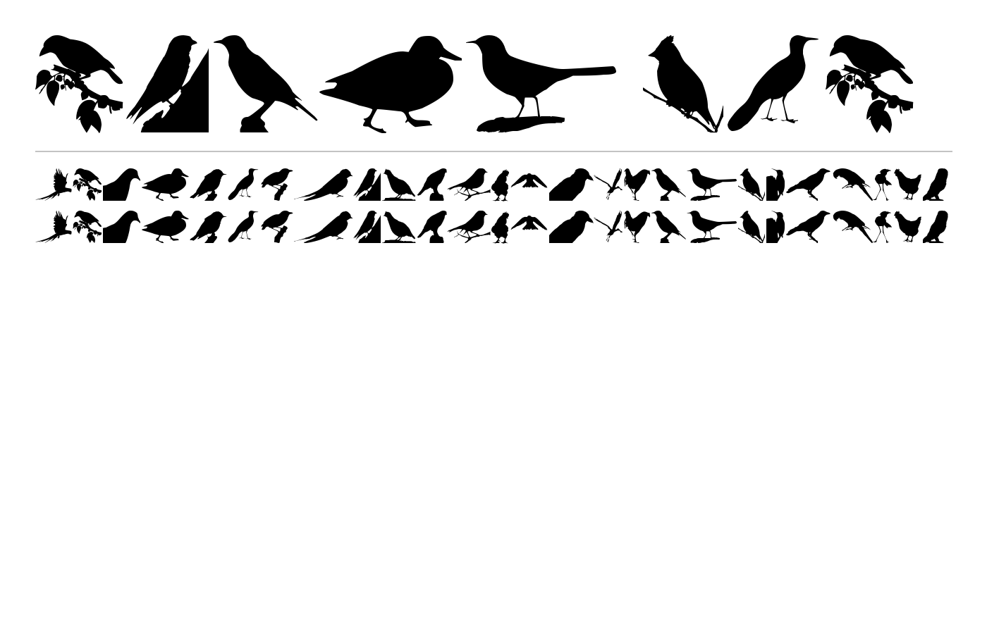 Birds TFB Font preview