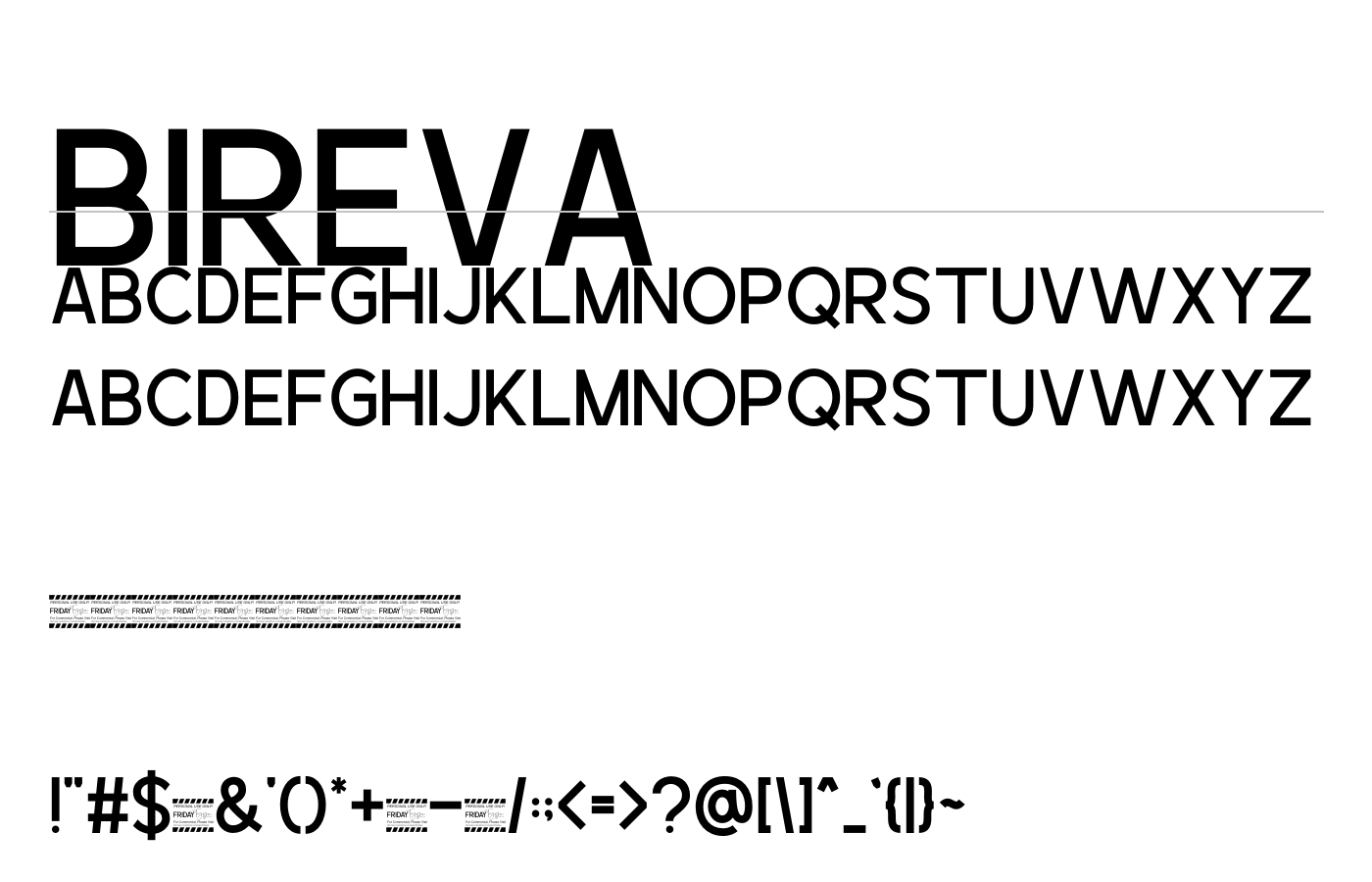BIREVA Font preview