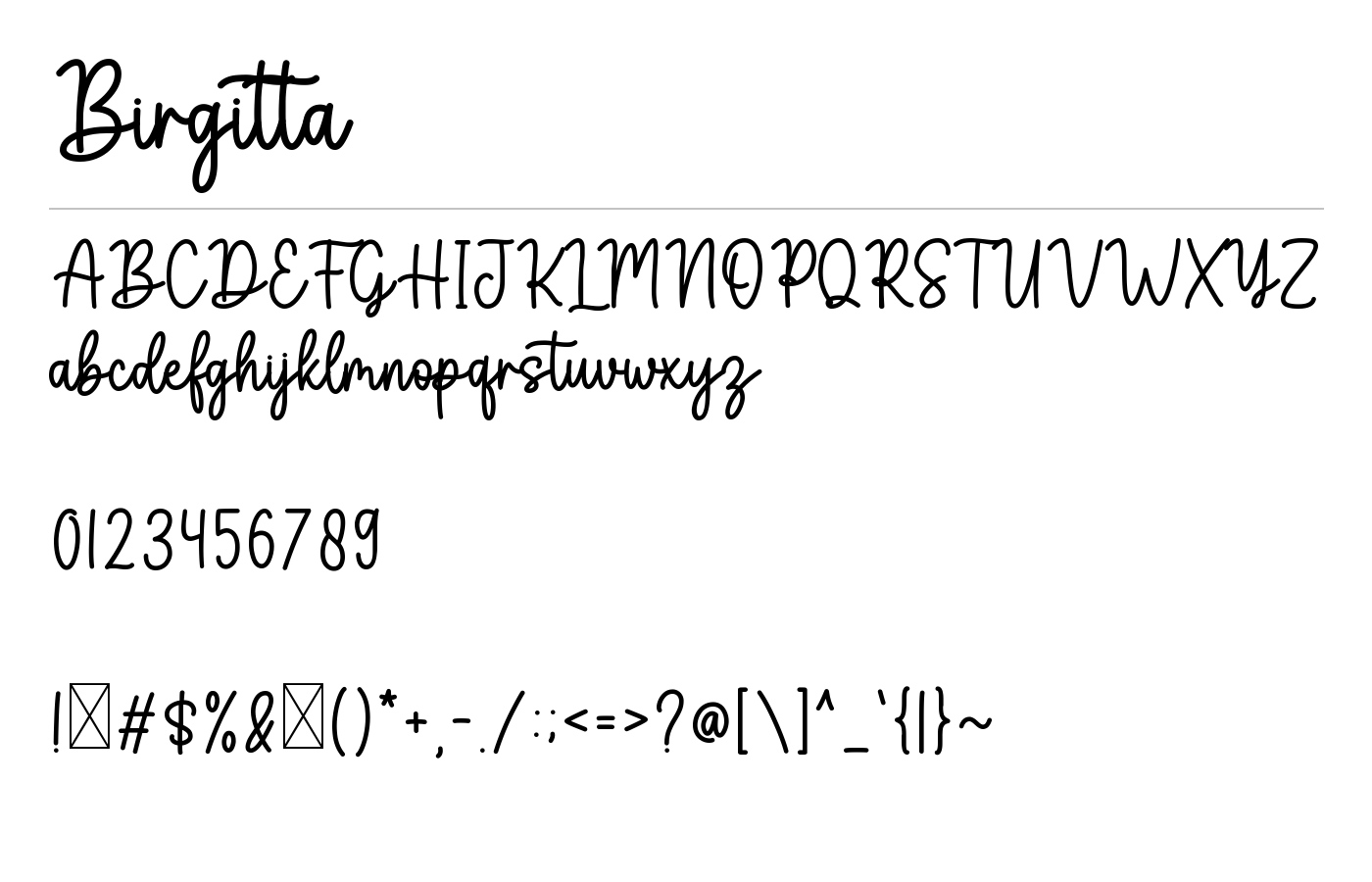 Birgitta Font preview