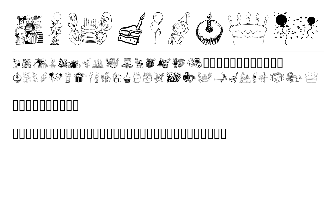 Birthdaze Font preview