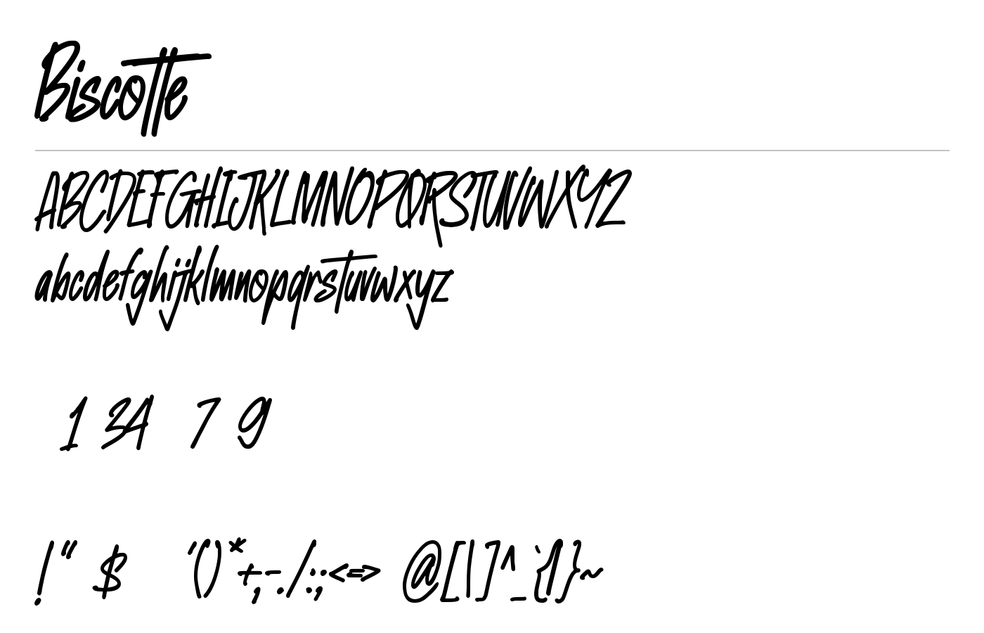 Biscotte Font preview