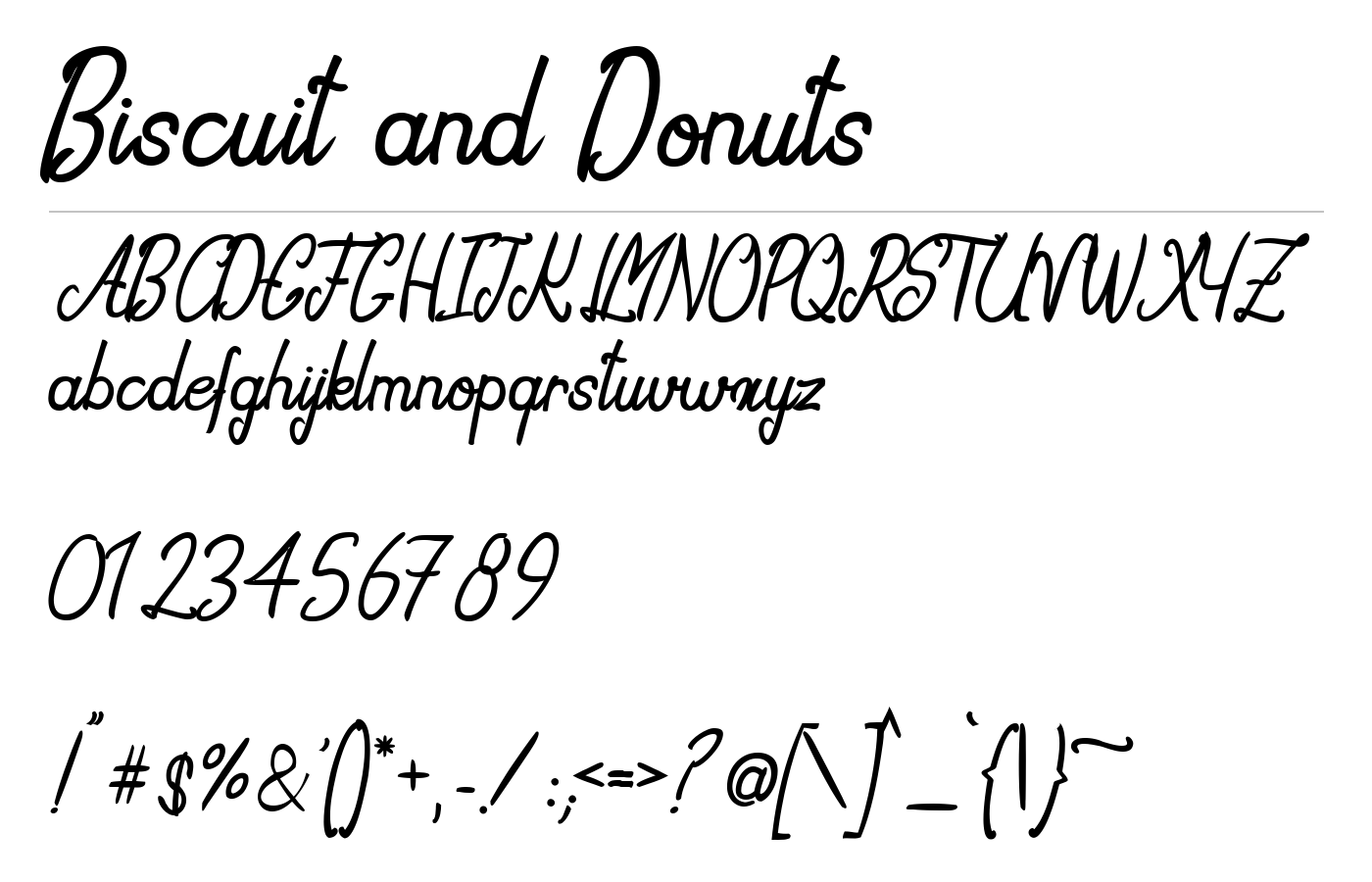 Biscuit and Donuts Font preview