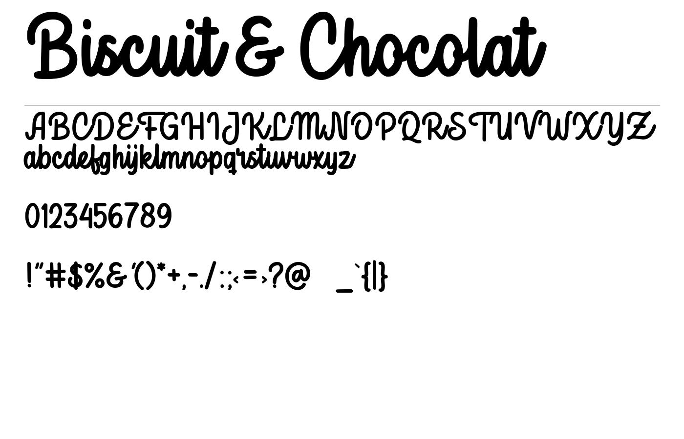 Biscuit & Chocolat Font preview