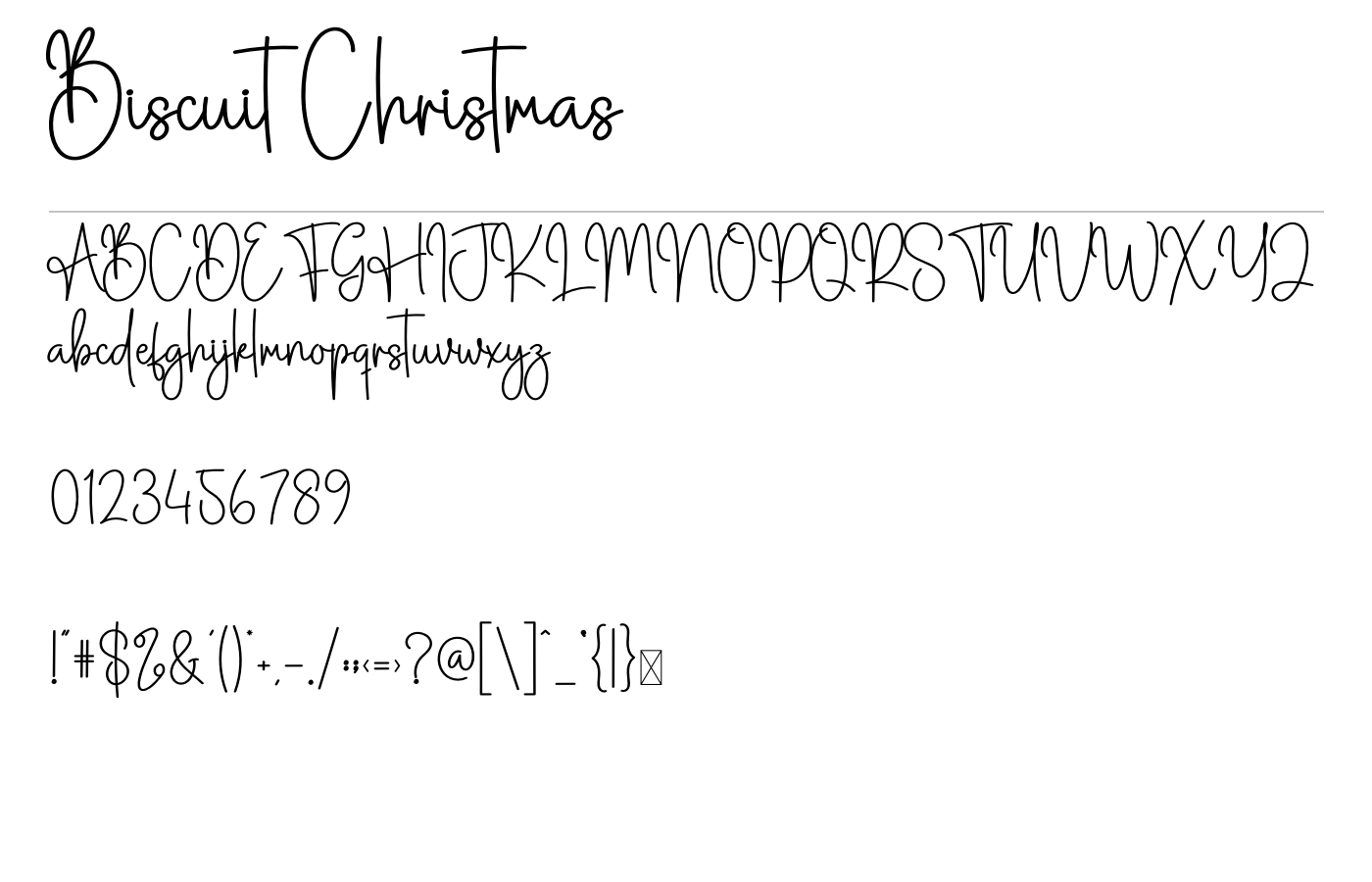 Biscuit Christmas Font preview