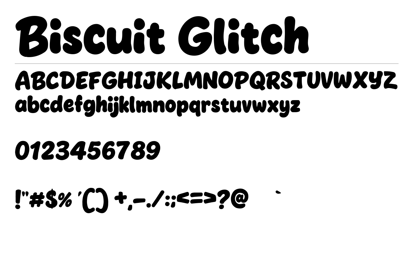 Biscuit Glitch Font preview