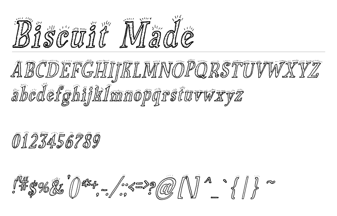 Biscuit Made Font preview