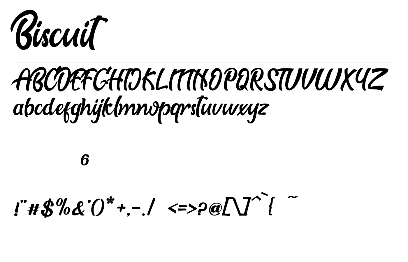 Biscuit Font preview