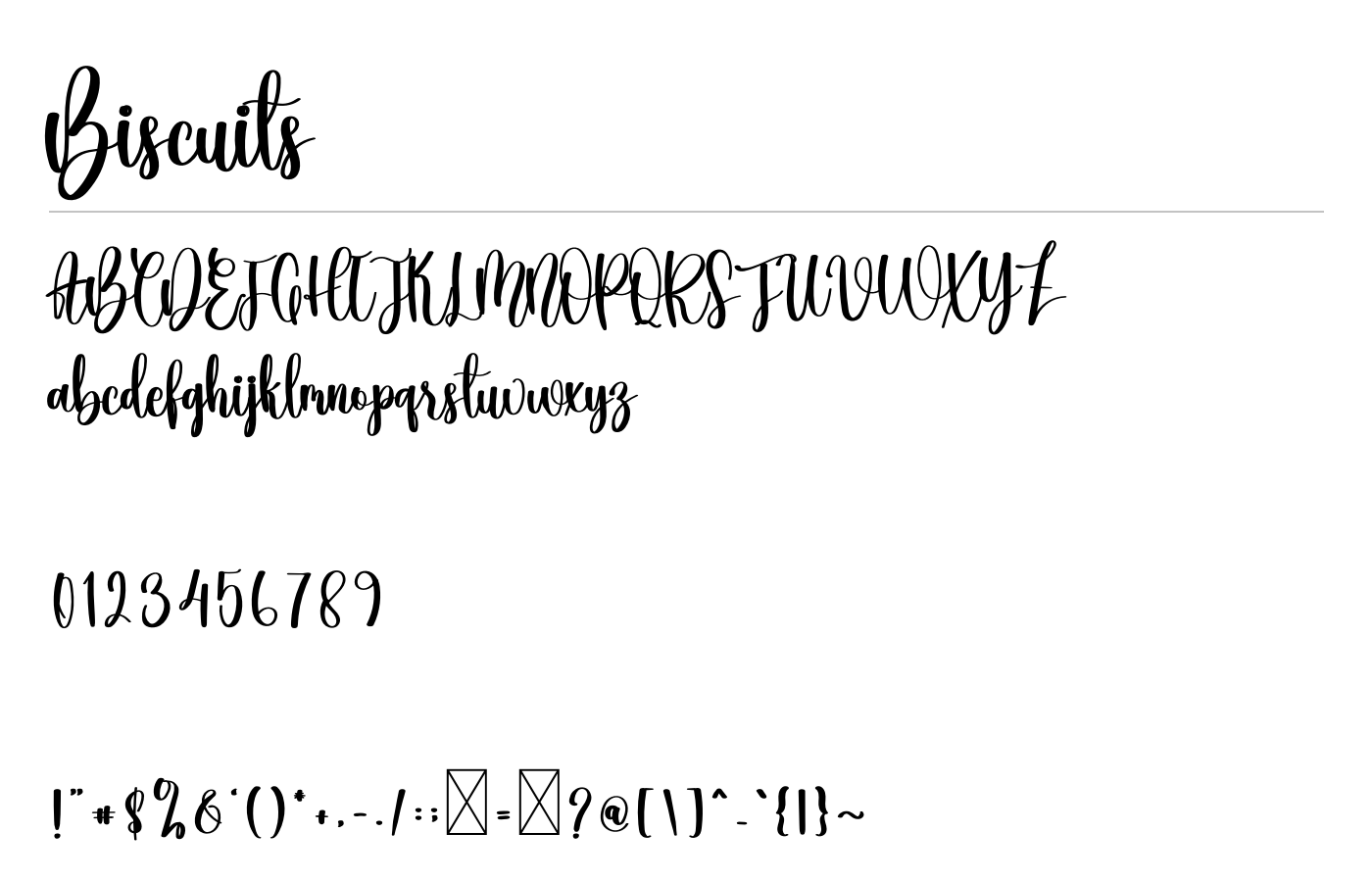 Biscuits Font preview