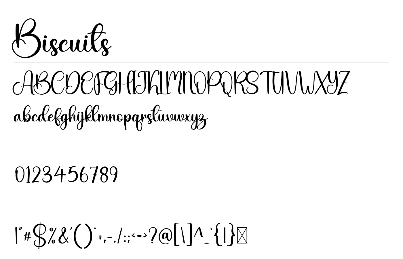 Biscuits Font preview
