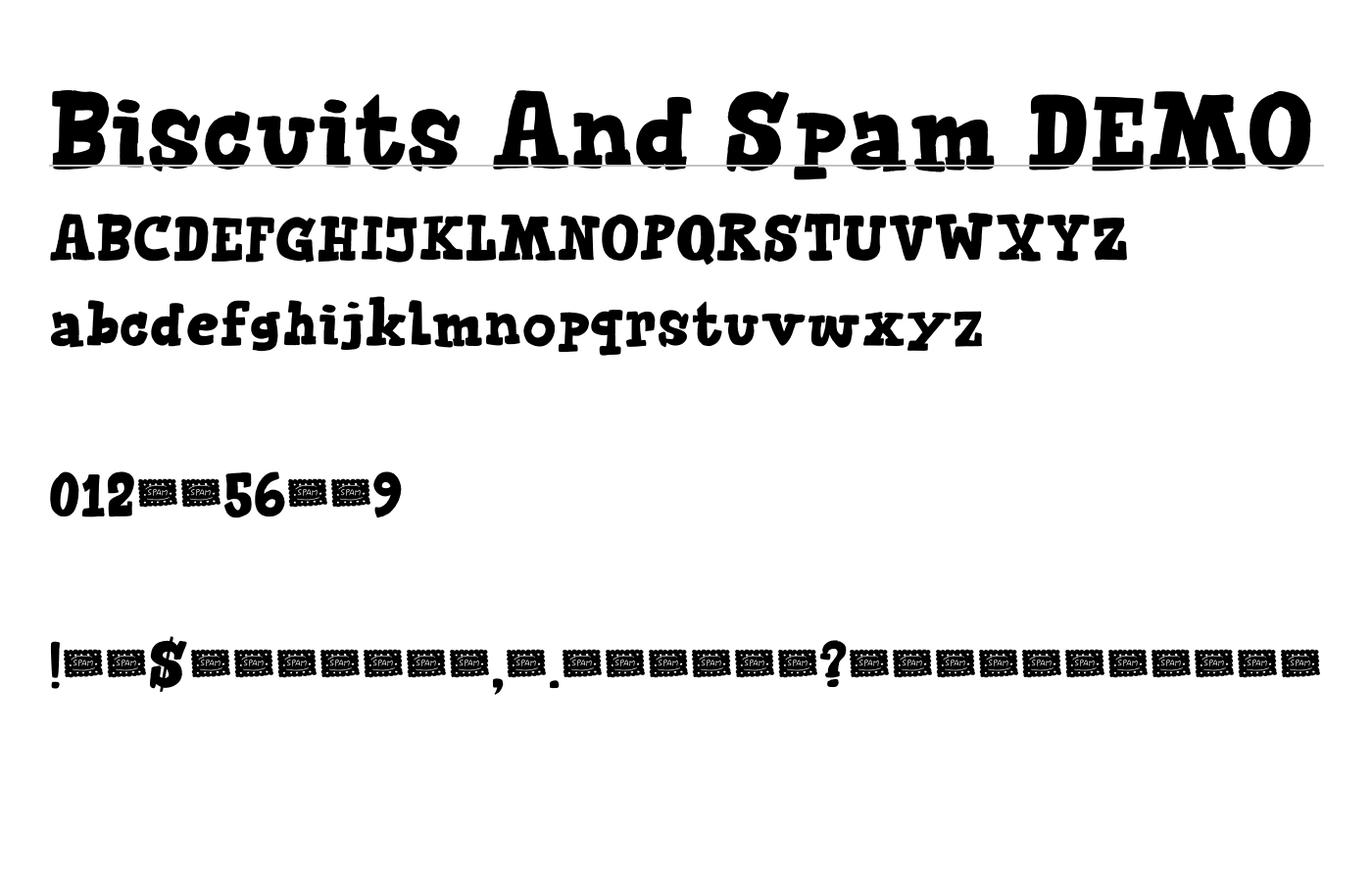Biscuits And Spam DEMO Font preview
