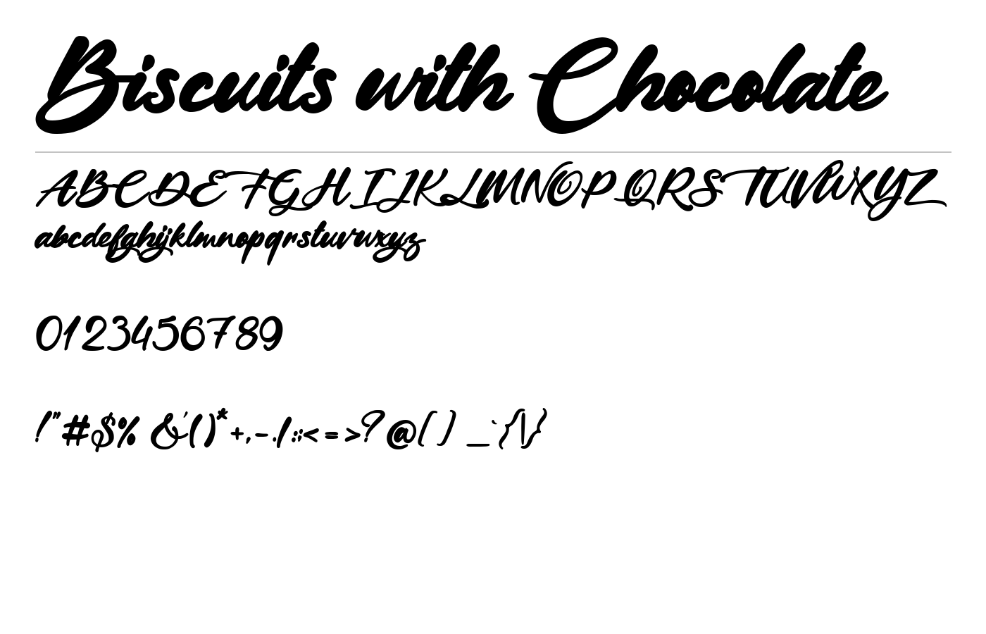 Biscuits with Chocolate Font preview