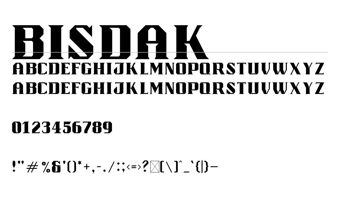 Bisdak Font preview